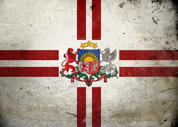 Bandiera presidenziale Grunge Lettonia — Foto Stock