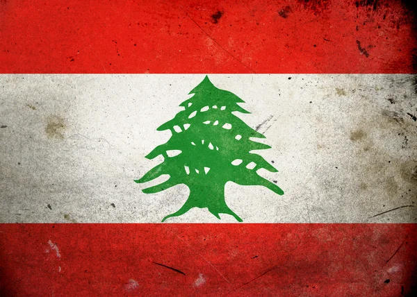 Grunge vlajka Libanonu — Stock fotografie