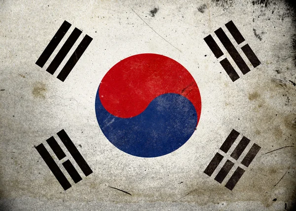 Bandiera Grunge della Corea del Nord — Foto Stock