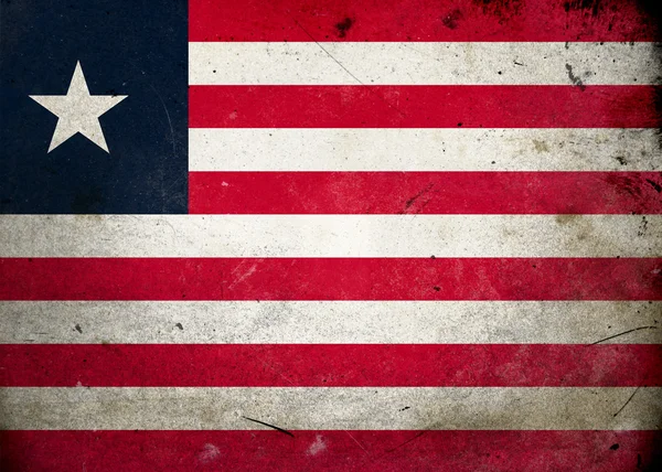Grunge vlajka Libérii — Stock fotografie