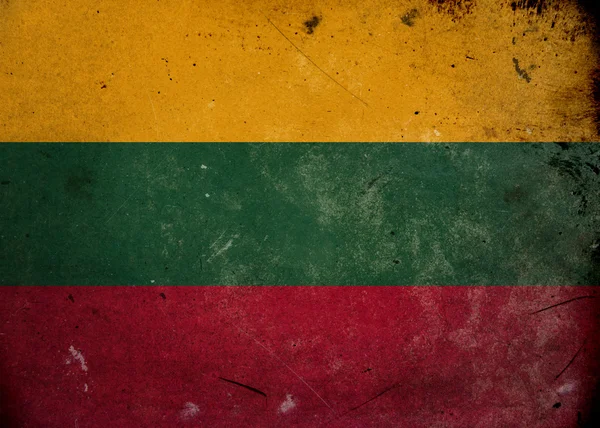 Grunge-Flagge in Litauen — Stockfoto