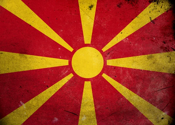 Grunge Flag the Macedonia — Stock Photo, Image