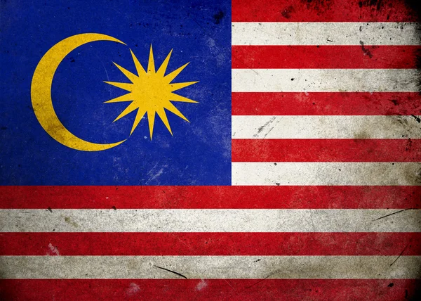 Grunge Flag la Malasia —  Fotos de Stock