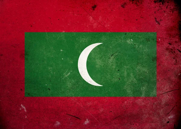 Grunge Bandeira as Maldivas — Fotografia de Stock