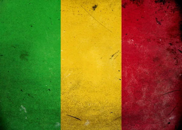 Grunge-Flagge der Mali — Stockfoto
