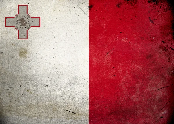 Grunge Flagge der Malta — Stockfoto