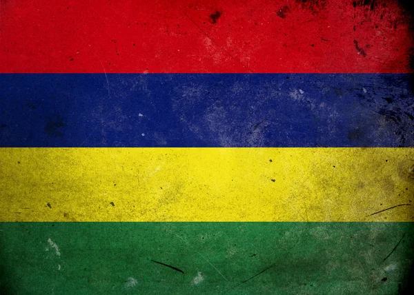 Grunge flagga mauritius — Stockfoto
