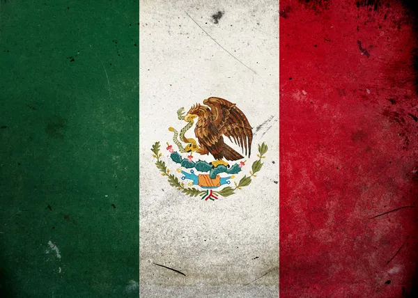 Grunge vlag de mexico — Stockfoto
