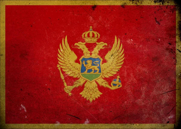 Grunge bayrak Karadağ — Stok fotoğraf