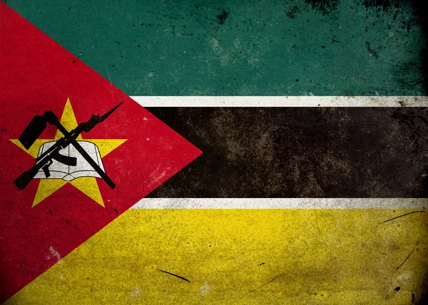 Bandera Grunge el Mozambique —  Fotos de Stock