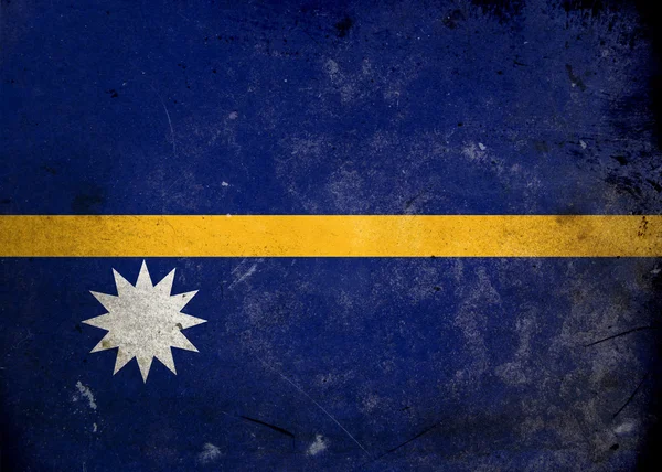 Grunge Bandeira o Nauru — Fotografia de Stock