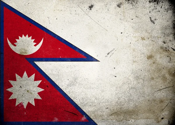 Grunge Bandeira o Nepal — Fotografia de Stock