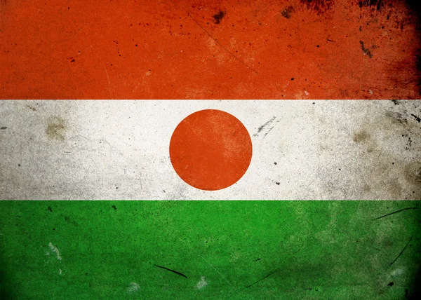 Grunge zászló Niger — Stock Fotó
