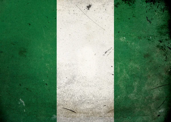 Grunge flagga nigeria — Stockfoto