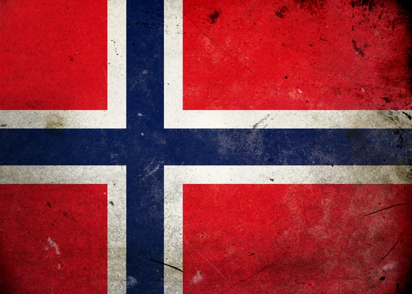 Grunge σημαία Νορβηγίας — Φωτογραφία Αρχείου