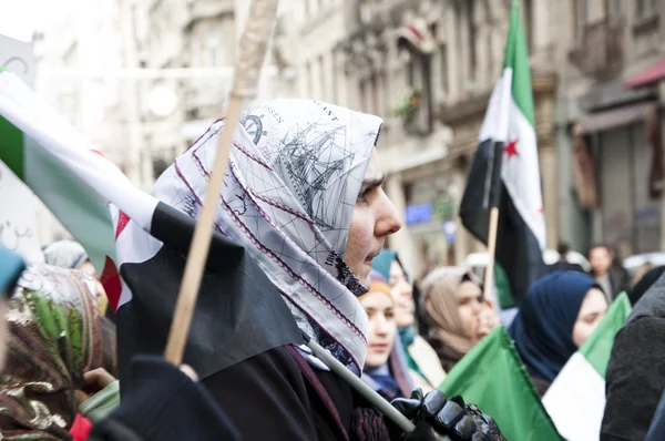 Syrer protestieren — Stockfoto