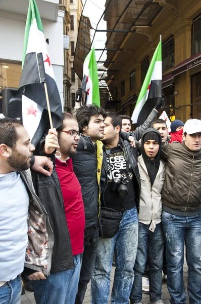 Tiltakoznak a szírek — Stock Fotó