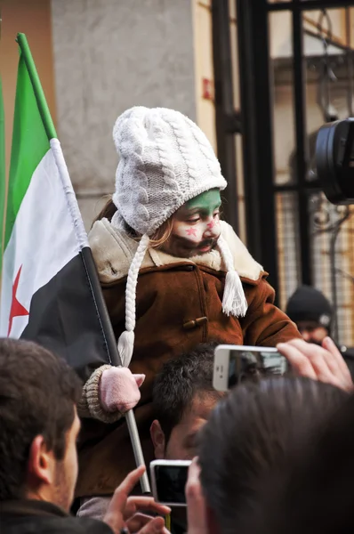 Syriërs protesteren — Stockfoto