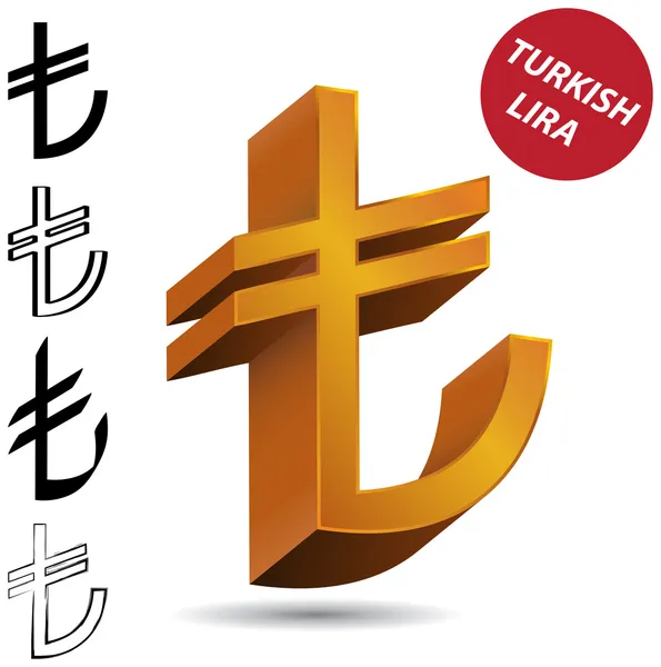 Turkish Lira Sign — Stock Vector