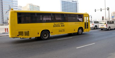 School Bus in Dubai clipart