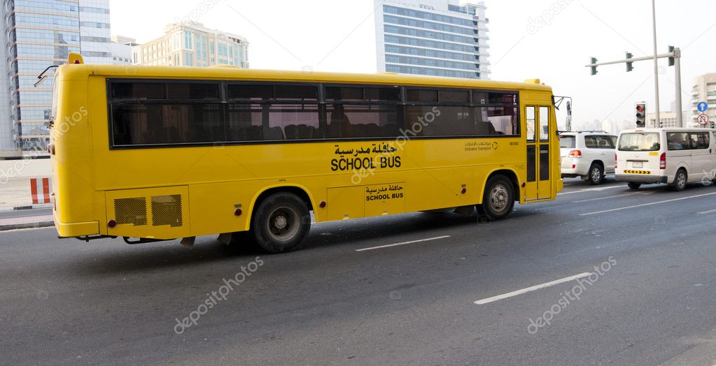 School Bus In Dubai — Stock Photo © EnginKorkmaz #9637250