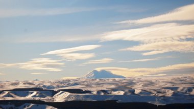 Elbrus dağı Avrupa 'nın en yüksek zirvesi. Panorama