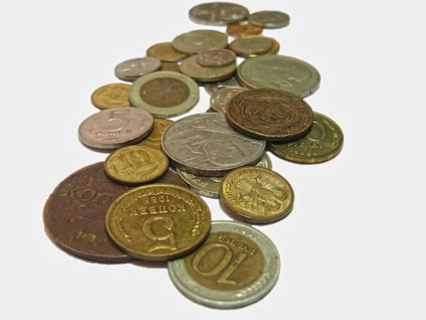 Old russian coins of different times — Stock Photo, Image