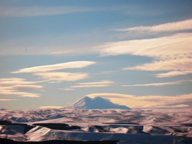 Elbrus mountain highest peak of Europe. Panorama clipart