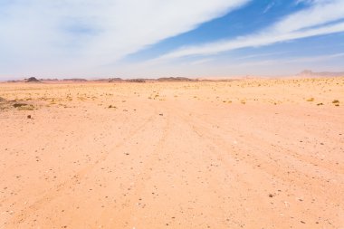 Desert landscape of Wadi Rum clipart