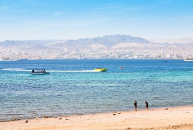 Belediye Akabe plaj ve görünüm eilat kenti