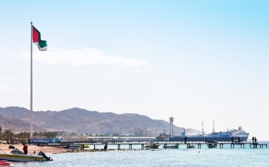 Aqaba port in Jordan clipart