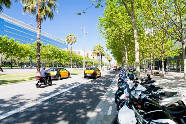 Avinguda diagonal en geniş ve en önemli caddeler — Stok fotoğraf