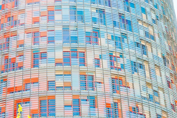 Wall of Torre Agbar skyscraper in Barcelona — Stock Photo, Image