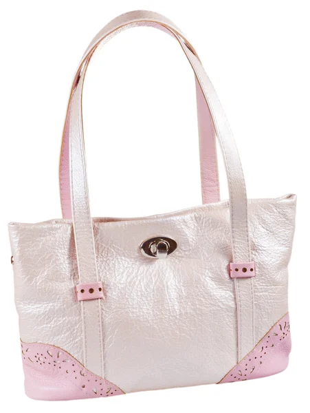 Bolsa de senhora de couro rosa — Fotografia de Stock