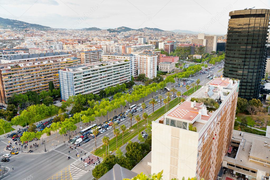 View on avenue Diagonal in Barcelona