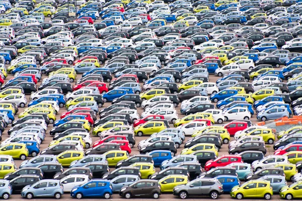 Estacionamento grande no porto de Copenhague — Fotografia de Stock