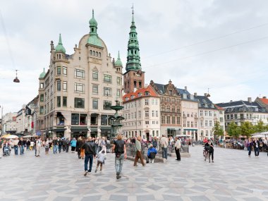 Amagertorv - the most central square in Copenhagen clipart