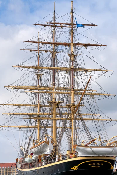 Uzun gemi geoarg sahne Kopenhag — Stok fotoğraf