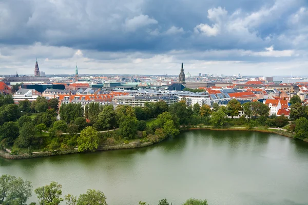 Vista sul centro di Copenaghen, Danimarca — Foto Stock