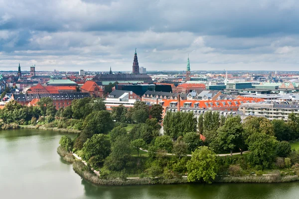 Prohlédni na střed v Kodani, Dánsko — Stock fotografie
