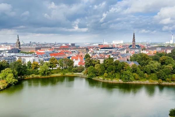Vista sobre el centro de Copenhague, Dinamarca — Foto de Stock