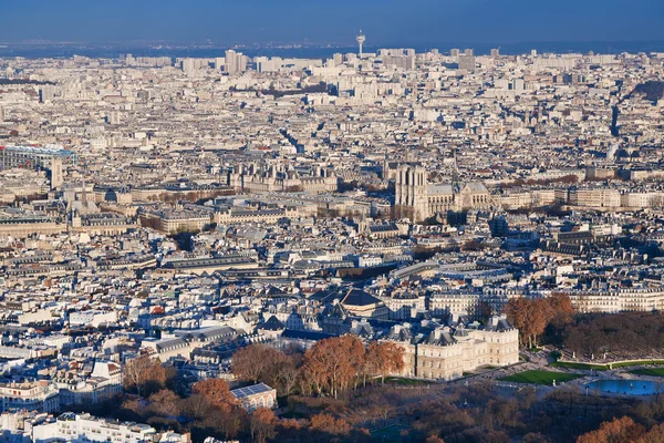 Panorama of Paris in winter afternoon — Stock Photo, Image