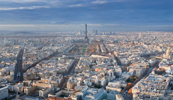 Panorama von paris im winter nachmittag — Stockfoto
