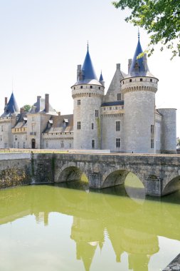 Towers of medieval chateau Sully-sur-loire, France clipart