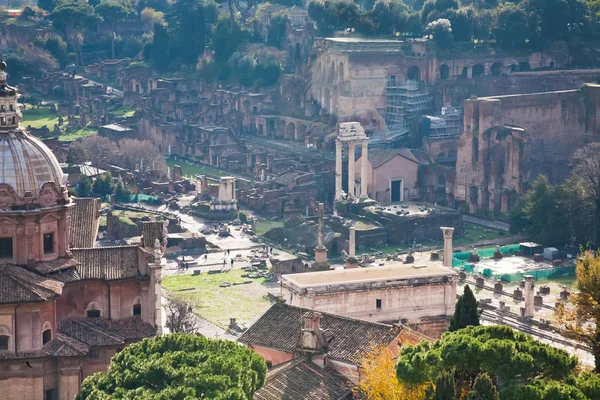 Zřícenina na Capitoline Hill v Římě — Stock fotografie