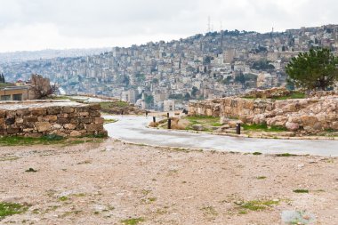 View on Amman city from citadel hill clipart