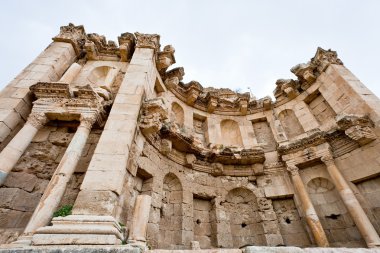 Artemis temple in ancient town Jerash clipart