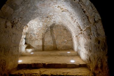 iç odasında Ortaçağ ajlun Kalesi, jordan