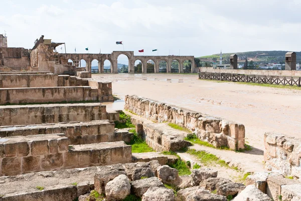 ग्रीको-रोमन शहर गेरासा जेराश में सर्कस हिप्पोड्रोम — स्टॉक फ़ोटो, इमेज