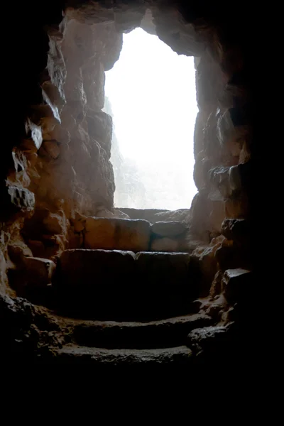 Entrada no castelo medieval de Ajlun, na Jordânia — Fotografia de Stock